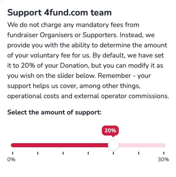 Optional contribution to support 4fund platform
